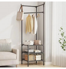 НЕТУ Вешалка стойка-полка угловая для одежды 9603, (Металл+пластик, (В180*Ш450*Г450мм), 3-яруса) // [403] (12 шт/ящ) @