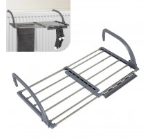 НЕТУ Сушилка для одежды на радиатор 44-75B/45-77B (ВЫДВИЖНАЯ) (77см) (WL-707) МЕТАЛЛ // [403] ( шт/ящ)