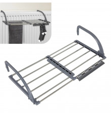 НЕТУ Сушилка для одежды на радиатор 44-75B/45-77B (ВЫДВИЖНАЯ) (77см) (WL-707) МЕТАЛЛ // [403] ( шт/ящ)