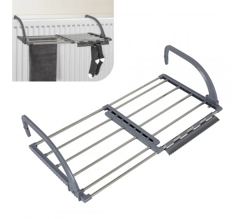 НЕТУ Сушилка для одежды на радиатор 44-75B/45-77B (ВЫДВИЖНАЯ) (77см) (WL-707) МЕТАЛЛ // [403] ( шт/ящ)