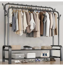 НЕТУ Вешалка стойка-полка для одежды YP-609 МЕТАЛЛ (48кг) (Ш110хВ150хГ57) // [403] (6 шт/ящ) @