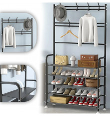 НЕТУ Полка/вешалка в прихожую 0098-80 чёрная // [403] (12 шт/ящ) @