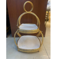 Поднос-конфетница (2 яруса) для фруктов и сладостей WL707-4 // [4] (6 шт/ящ)