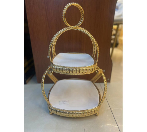 Поднос-конфетница (2 яруса) для фруктов и сладостей WL707-4 // [4] (6 шт/ящ)