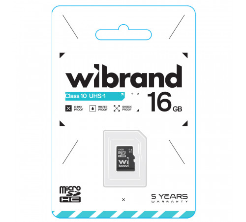 Карта пам'яті microSDHC (UHS-1) Wibrand 16Gb class 10 (WICDHU1/16GB)