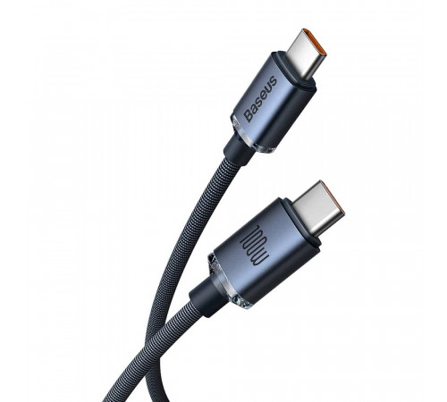 Кабель Baseus Crystal Shine Series Fast Charging Data Cable Type-C to Type-C 100W 1.2m Black (CAJY000601)