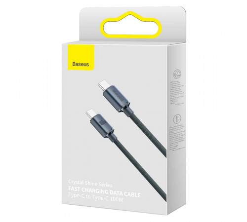 Кабель Baseus Crystal Shine Series Fast Charging Data Cable Type-C to Type-C 100W 1.2m Black (CAJY000601)