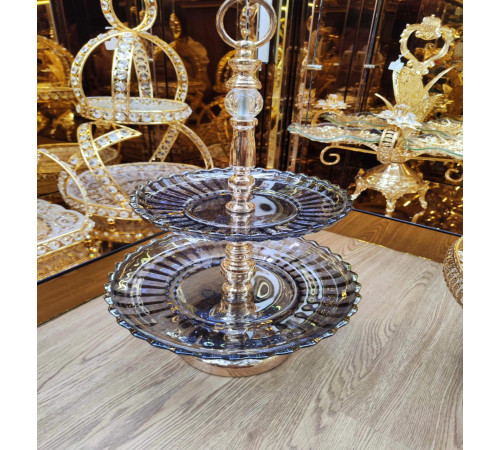 Поднос для фруктов и сладостей (2 яруса) Fruit tray 1603 // [4] (8 шт/ящ)