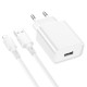 Мережевий зарядний пристрій з кабелем BOROFONE BA74A Aspirer single port charger set(iP) White (6974443388657)