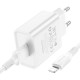 Мережевий зарядний пристрій з кабелем BOROFONE BA74A Aspirer single port charger set(iP) White (6974443388657)