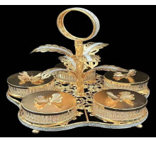 Поднос для фруктов и сладостей (5 тарелок с крышками) Fruit tray 1399-5 // [4] (6 шт/ящ)