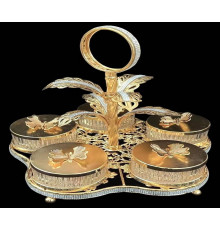 Поднос для фруктов и сладостей (5 тарелок с крышками) Fruit tray 1399-5 // [4] (6 шт/ящ)