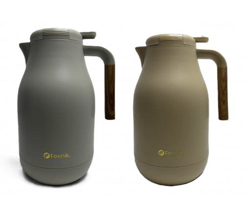 Термос-кувшин KD-200G (2л) (корпус - пластик, колба - КРАСНОЕ стекло) // [4] (12 шт/ящ)