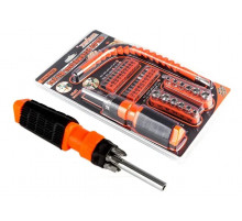 РАСПРОДАЖА Набор головок и бит + отвёртка (в блистере) 94158 43 предм. // [204] [602] (36 шт/ящ)