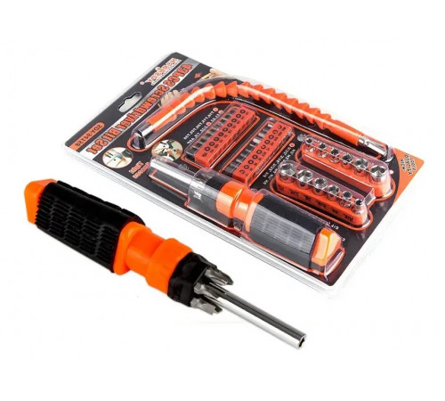 РАСПРОДАЖА Набор головок и бит + отвёртка (в блистере) 94158 43 предм. // [204] [602] (36 шт/ящ)