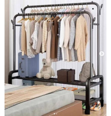 НЕТУ Вешалка стойка-полка для одежды (6018) МЕТАЛЛ (40кг) (Ш96хВ162хГ44) // [602] (12 шт/ящ)