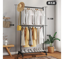 НЕТУ Вешалка-полка для одежды и обуви (9112) (С колёсами, металл+пластик, (Ш800*Г420*В1800мм) телескоп.) // [108] // [400] (12 шт/ящ)