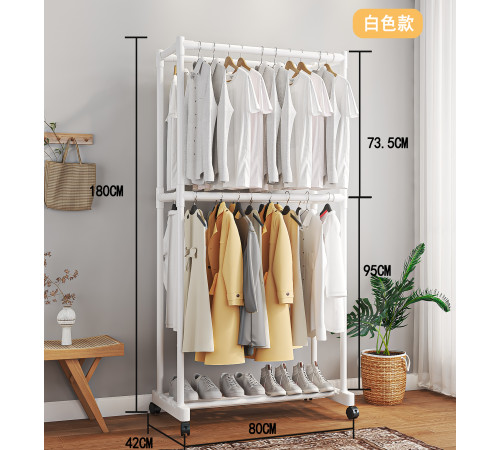 НЕТУ Вешалка стойка для одежды телескоп YX9113 (ТОЛЬКО ЧЁРНЫЕ) (80*42*180) // [108] (8 шт/ящ) @