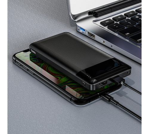 Зовнішній акумулятор HOCO J72 Easy travel power bank(10000mAh) Black (6931474738370)