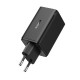 Мережевий зарядний пристрій з кабелем Baseus GaN6 Pro Fast Charger 2C+2U 65W  EU Cluster Black((With Type-C to Type-C 100W(20V/5A) 1m Black） (P10162701113-00)