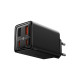 Мережевий зарядний пристрій з кабелем Baseus GaN6 Pro Fast Charger 2C+2U 65W  EU Cluster Black((With Type-C to Type-C 100W(20V/5A) 1m Black） (P10162701113-00)
