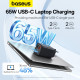 Мережевий зарядний пристрій з кабелем Baseus GaN6 Pro Fast Charger 2C+2U 65W  EU Cluster Black((With Type-C to Type-C 100W(20V/5A) 1m Black） (P10162701113-00)