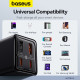 Мережевий зарядний пристрій з кабелем Baseus GaN6 Pro Fast Charger 2C+2U 65W  EU Cluster Black((With Type-C to Type-C 100W(20V/5A) 1m Black） (P10162701113-00)