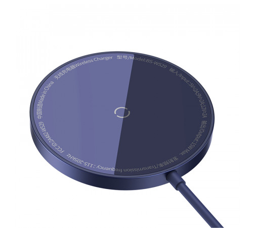 Бездротовий зарядний пристрій Baseus Simple Mini3 Magnetic Wireless Charger 15W Dusty Purple (CCJJ040205)