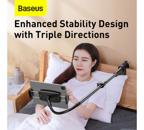 Тримач для мобiльного Baseus Otaku life rotary adjustment lazy holder Pro（Applicable for phone/ ipad) gray (LUZQ000013)
