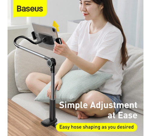 Тримач для планшету Baseus Otaku life rotary adjustment lazy holder Pro（Applicable for phone/ ipad) gray (LUZQ000013)
