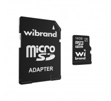 Карта пам'яті microSDHC (UHS-1) Wibrand 16Gb class 10 (adapter SD) (WICDHU1/16GB-A)