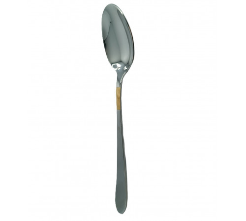 Ложки столовые комплект (6 шт) Cutlert set CD-22 (Хром (чистый) + Золото (полоски)) // [101] (100 шт/ящ)