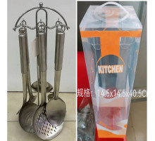 Набор кухонных пренадлежностей 433-7 (7 предм.) (Матовый, металл) (толщина-1,5мм) // [101] (12 шт/ящ)