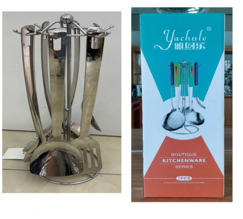 Набор кухонных пренадлежностей 433-5 (7 предм.) (Хром, металл) // [101] (12 шт/ящ)