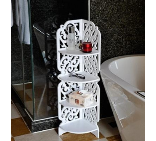 Полка стелаж пластиковая в ваную угловая (PK-04) (80cm*20cm*20cm) // [108] (10 шт/ящ) @