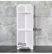 НЕТУ Полка стелаж пластиковая в ваную угловая PK-05 (80cm*20cm*20cm) // [602] (10 шт/ящ) @