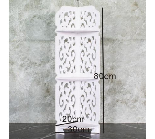 НЕТУ Полка стелаж пластиковая в ваную угловая PK-06 (80cm*20cm*20cm) // [602] (10 шт/ящ)