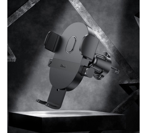 Автотримач для телефона HOCO H18 Mighty one-button car holder(air outlet) Black (6942007601573)