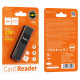 Кардрідер HOCO HB20 Mindful 2-in-1card reader(USB2.0) Black (6931474735201)