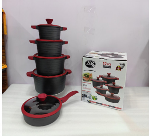 Набор кастрюль XW-10 (ГАЗ+ИНДУКЦИЯ) (4 кастр.+сковорода Ø-20см-1,5л/24см-3л/28см-5л /32см-7л/28см-2,5л) (крышка стекло) // [108] (2 шт/ящ)