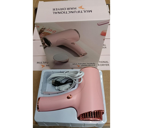 НЕТУ Фен аккумуляторный (беспроводной) (WHD-01) (Розовый, зелёный, чёрны) // [309] (32 шт/ящ)