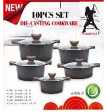 Набор кастрюль MBH NY-10/WL-707 (ГАЗ+ЭЛЕКТРО) (5 кастр. Ø-20см-1,5л/24см-3л/28см-5л /32см-7л/24см-2л) (крышка стекло) // [309] // [108] (2 шт/ящ)