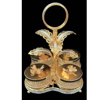 Поднос-конфетница (4 тарелки) для фруктов и сладостей (1399-4) // [309] (12 шт/ящ)