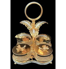 Поднос-конфетница (4 тарелки) для фруктов и сладостей (1399-4) // [309] (12 шт/ящ)