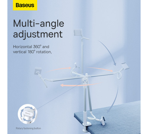 Тримач для телефона Baseus Unlimited adjustment lazy phone holder silver (SULR-0S)