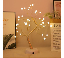 Лампа LED настольная "Жемчужное золотое дерево" (NNG-02) (USB + батарейки AA 3шт) // [108] (48 шт/ящ)