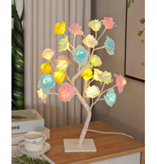 Лампа LED настольная "Дерево цветная роза" (NNG-03) (24 LED (теплый свет) 220V) // [108] (50 шт/ящ)