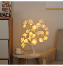 Лампа LED настольная "Дерево белая роза" (NNG-04) (24 LED (теплый свет) 220V) // [108] (50 шт/ящ)