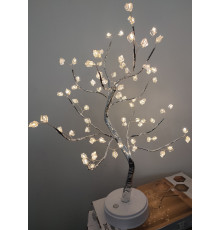 Лампа LED настольная "Дерево серебристый кристал" (NNG-06) (USB + батарейки AA 3шт (тёплый свет)) // [108] (48 шт/ящ)