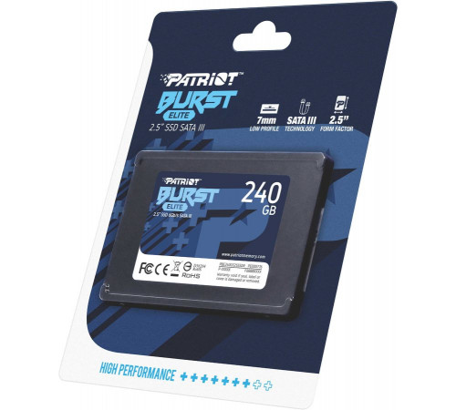 Накопичувач SSD Patriot Burst Elite 240GB 2.5" 7mm SATAIII TLC 3D (PBE240GS25SSDR)